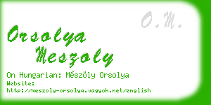 orsolya meszoly business card