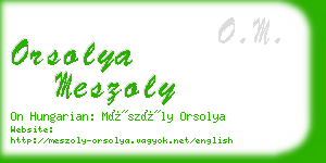 orsolya meszoly business card